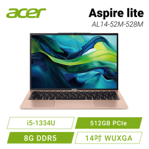 acer Aspire Lite AL14-52M-528M 金 宏碁高效能筆電/i5-1334U/8GB DDR5/512GB PCIe/14吋 16:10 FHD+/W11【整新福利品】