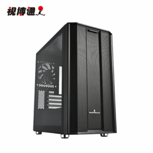 視博通 SW300 M 黑 玻璃透側機殼 (M-ATX/Type-C/內建風扇前3後1/顯卡330mm/塔散166mm)