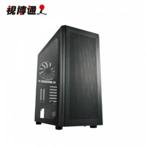 視博通 LAI099 黑 玻璃透側機殼 (E-ATX/Type-C/內建風扇前3後1/前面板鐵網/顯卡375mm/塔散180mm)