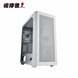 視博通 LAI099 白 玻璃透側機殼 (E-ATX/Type-C/內建風扇前3後1/前面板鐵網/顯卡375mm/塔散180mm)