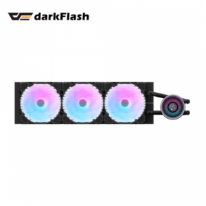 darkFlash Nebula DN360 ARGB 黑 (360mm/圖騰鏡面+智慧轉速調節冷頭/風扇免接線鏈扣接頭/ARGB燈光/12cm風扇*3/五年保固)