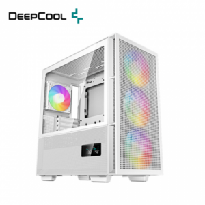 DEEPCOOL CH560 DIGITAL 白 玻璃透側機殼 (E-ATX/Type-C/內建風扇前3後1/智慧溫控顯示/顯卡380mm/塔散175mm)