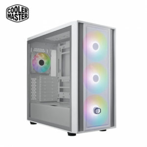 酷碼 MasterBox 600 白 玻璃透側機殼 (ATX/Type-C/內建風扇前3後1/支援背插/網孔面板/顯卡410mm/塔散170mm)