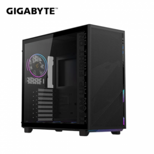 技嘉 AORUS C400 GLASS 玻璃透側機殼 (ATX/Type-C/內建風扇底3後1/網孔面板/顯卡360mm/塔散168mm)