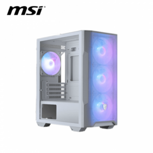 微星 MAG Forge M100R 白 玻璃透側機殼 (M-ATX/內建風扇前3後1/網孔面板/顯卡300mm/塔散160mm)