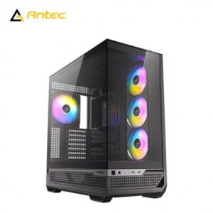 Antec 安鈦克 C7 ARGB 黑 全景玻璃機殼 (ATX/Type-C/無A柱/內建風扇側3後1/顯卡450mm/塔散180mm)