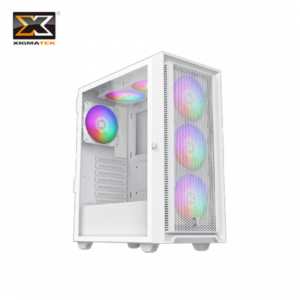 Xigmatek 富鈞 XTK-Z ARCTIC 白 玻璃透側機殼 (ATX/內建風扇前3上2後1/RGB固定光/顯卡325mm/塔散160mm)