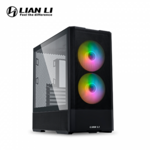 聯力 Lancool 207 黑 玻璃透側機殼 (ATX/Type-C/內附顯卡支架/內建風扇前2下2/顯卡375mm/塔散180mm)