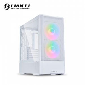 聯力 Lancool 207 白 玻璃透側機殼 (ATX/Type-C/內附顯卡支架/內建風扇前2下2/顯卡375mm/塔散180mm)