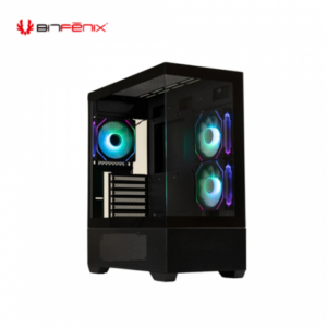 火鳥 BitFenix CETO Basic 黑 全景透側機殼 (ATX/Type-C/內建風扇側2後1/顯卡390mm/塔散165mm)