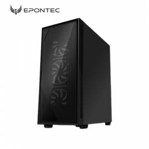 EPONTEC T300 玻璃透側機殼 (ATX/Type-C/內建風扇前3後1/重複PCIE檔板/PWM風扇/網孔面板/顯卡340mm/塔散165mm)