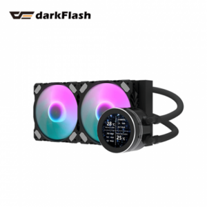 darkFlash DN240S 黑 (240mm/2.1″LCD水冷頭/ARGB燈光/12cm風扇*2/五年保固)
