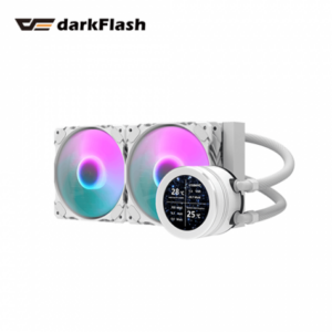 darkFlash DN240S 白 (240mm/2.1″LCD水冷頭/ARGB燈光/12cm風扇*2/五年保固)