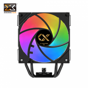 Xigmatek 富鈞 AK6 Digital TWIN 黑 (6導管/12cm風扇*2/ARGB/黑化/數位顯示上蓋/單塔雙扇/高154mm)