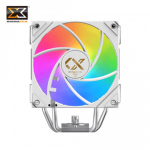 Xigmatek 富鈞 AK6 Digital TWIN ARCTIC 白 (6導管/12cm風扇*2/ARGB/數位顯示上蓋/單塔雙扇/高154mm)