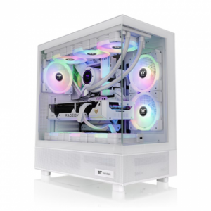 曜越 View 270 TG ARGB V2 白 全景玻璃機殼 (ATX/Type-C/內建風扇側2後1/無A柱/顯卡420mm/塔散180mm)