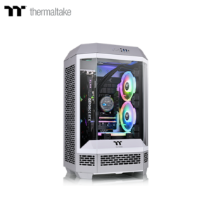 曜越 The Tower 300 曜石灰 玻璃透側機殼 (M-ATX/Type-C/內建風扇上2/支援背插主板/三面玻璃/八角棱柱外型/顯卡400mm/塔散210mm)
