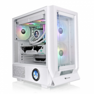 曜越 Ceres 350 MX 雪白 玻璃透側機殼 (ATX/Type-C/內建風扇前2(ARGB)後1/雙面板(玻璃+網孔)/支援背插主板/顯卡360mm/塔散185mm)
