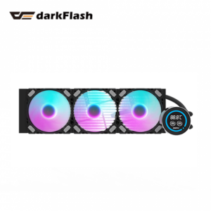 darkFlash DN360D 冰旋峰 黑 (360mm/2.1″液晶顯示水冷頭/ARGB燈光/預裝風扇/12cm風扇*3/五年保固)