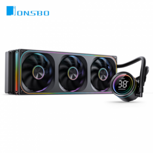 JONSBO 喬思伯 TH-360 黑 (360mm/液晶顯示水冷頭/一體式無限鏡風扇/12cm風扇*3/五年保固/漏液損壞賠償)