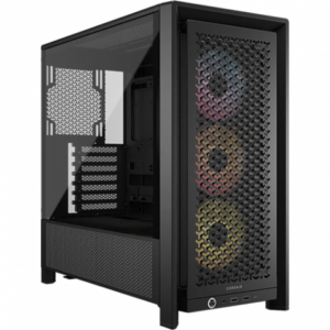 Corsair 海盜船 Frame 4000D RS ARGB 黑 玻璃透側機殼 (E-ATX/Type-C/內建風扇前3/支援背插主板/3D-Y形鋼製前面板/內附顯卡支撐架/顯卡430mm/塔散170mm)