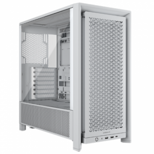 Corsair 海盜船 Frame 4000D RS ARGB 白 玻璃透側機殼 (E-ATX/Type-C/內建風扇前3/支援背插主板/3D-Y形鋼製前面板/內附顯卡支撐架/顯卡430mm/塔散170mm)