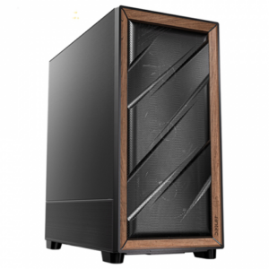 Antec 安鈦克 FLUX SE 黑 靜音機殼 (E-ATX/Type-C/內建風扇前3後1下1/支援背插主板/胡桃木設計/網孔面板/顯卡408mm/塔散180mm)