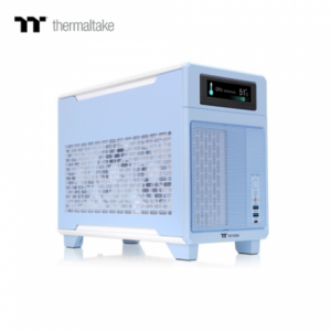 Thermaltake 曜越 TR100 繡球花藍 電腦機殼 (Mini ITX/Type-C/網孔設計/機身緊湊設計/顯卡360mm/塔散68mm/ SFX-L電源)