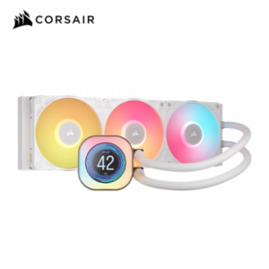 Corsair 海盜船 iCUE LINK TITAN 360 RX LCD 白 (360mm/LCD冷頭/FlowDrive散熱引擎/12cm風扇*3/六年保固)