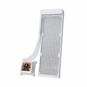 聯力 Hydroshift LCD 360N 白 裸排水冷 (360mm/2.88″LCD水冷頭/側裝式水冷管/無風扇/六年保固)