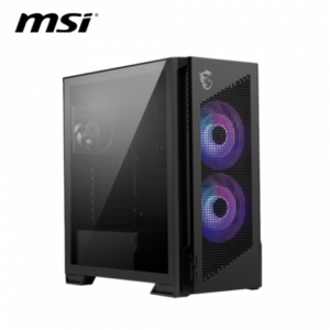 微星 MPG VELOX 300R AIRFLOW PZ 黑 玻璃透側機殼 (E-ATX/Type-C/內建風扇前2後1/支援(ATX)背插主板/顯卡400mm/塔散165mm)