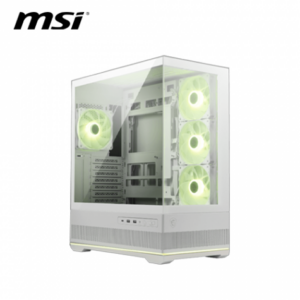 微星 MAG PANO 110R PZ 白 全景玻璃機殼 (ATX/Type-C/內建風扇側3後1/顯卡400mm/塔散165mm)