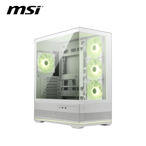 微星 MAG PANO 110R PZ 白 全景玻璃機殼 (ATX/Type-C/內建風扇側3後1/顯卡400mm/塔散165mm)