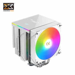 Xigmatek 富鈞 AK6 DUAL Digital Arctic 白 (6導管/12cm風扇*2/ARGB燈光/數位顯示上蓋/白化版/雙塔雙扇/高160mm)