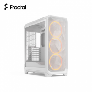 Fractal Design Meshify 3 RGB 白 透明玻璃機殼 (E-ATX/Type-C/內建風扇前3/顯卡349mm/塔散173mm)-FD-C-MES3A-07