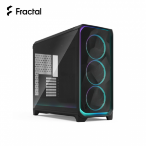 Fractal Design Meshify 3 XL 環境燈 RGB Pro 黑 淺色玻璃機殼 (E-ATX/Type-C/內建風扇前3/顯卡512mm/塔散182mm)-FD-C-MES3X-03