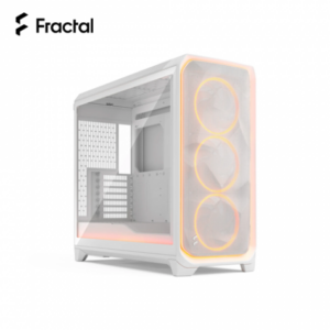 Fractal Design Meshify 3 XL 環境燈 RGB Pro 白 透明玻璃機殼 (E-ATX/Type-C/內建風扇前3/顯卡512mm/塔散182mm)-FD-C-MES3X-05