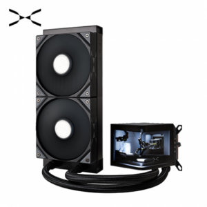 TRYX Panorama 240 黑 無光 (240mm/6.5″AMOLED曲面水冷頭/12cm風扇*2/Asetek8.5 V2/6年保固/螢幕2年保)