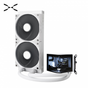 TRYX Panorama 240 白 無光(240mm/6.5″AMOLED曲面水冷頭/12cm風扇*2/Asetek8.5 V2/6年保固/螢幕2年保)