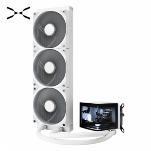 TRYX Panorama 360 白 無光 (360mm/6.5″AMOLED曲面水冷頭/12cm風扇*3/Asetek8.5 V2/6年保固/螢幕2年保)