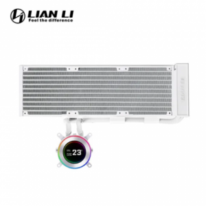 聯力 Hydroshift II LCD-C 360N 白 裸排水冷 (360mm/2.1″LCD水冷頭/側裝式水冷管/無風扇/六年保固)