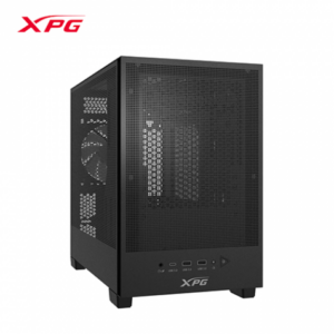 XPG 威剛 VALOR MESH NANO 黑 電腦機殼 (M-ATX/Type-C/內建風扇後1/內附顯卡支撐架/網孔面板/顯卡370mm/塔散170mm)