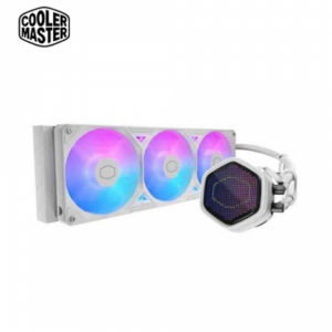 酷碼 MasterLiquid 360 Atmos II Pixel LCD ARGB 白 (360mm/像素面板水冷頭/雙腔室設計/預裝一體式風扇/六年保)