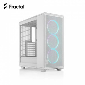 Fractal Design Epoch 白 RGB 玻璃透側機殼 (ATX/Type-C/網孔面板/內建風扇前3/顯卡372mm/塔散170mm)