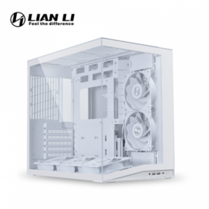 聯力 O11 Dynamic Mini V2 Flow 白 全景玻璃機殼 (ATX/Type-C/內建風扇側2底3/支援背插主板/傾斜底部/內附顯卡支架/顯卡400mm/塔散160mm)