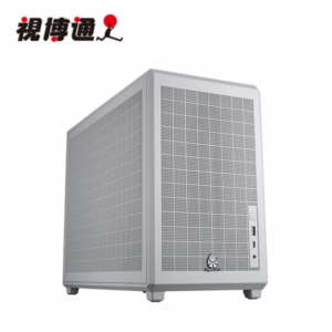 視博通 SA185 白 電腦機殼 (M-ATX/Tyep-C/內建風扇後1/四面網孔面板/自帶手提把/顯卡285mm/塔散160mm)