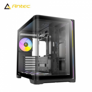 Antec 安鈦克 C5 Curve ARGB 黑 全景玻璃機殼 (ATX/Type-C/內建風扇底3後1/曲面玻璃/支援背插主板/顯卡410mm/塔散160mm)
