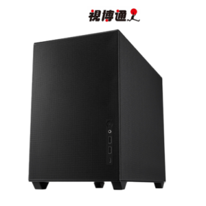 視博通 SA170 黑 電腦機殼 (M-ATX/Tyep-C/內建風扇上2後1/四面網孔面板/顯卡285mm/塔散166mm)