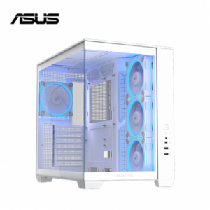 華碩 A32 PLUS 白 全景玻璃機殼 (ATX/Type-C/內建風扇側3後1/MR120 ARGB風扇/雙艙式設計/顯卡420mm/塔散165mm)