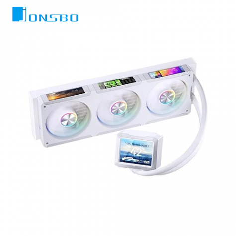 JONSBO 喬思伯 TF3-360SC 白 (360mm/3.5″LCD水冷頭/磁吸設計/一體式螢幕風扇(側邊LCD)/六年保固/漏液損壞賠償)